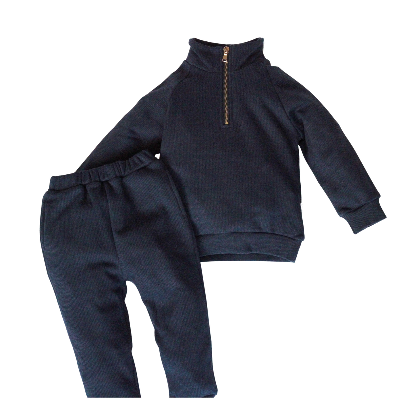 Ribbed quarter zip tracksuit